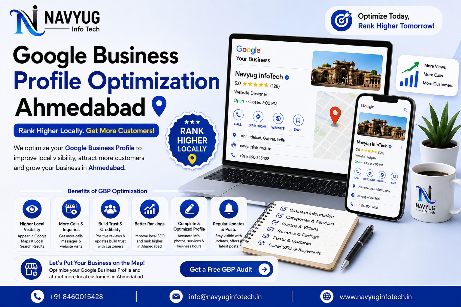 Google Business Profile optimization Ahmedabad – Navyug InfoTech