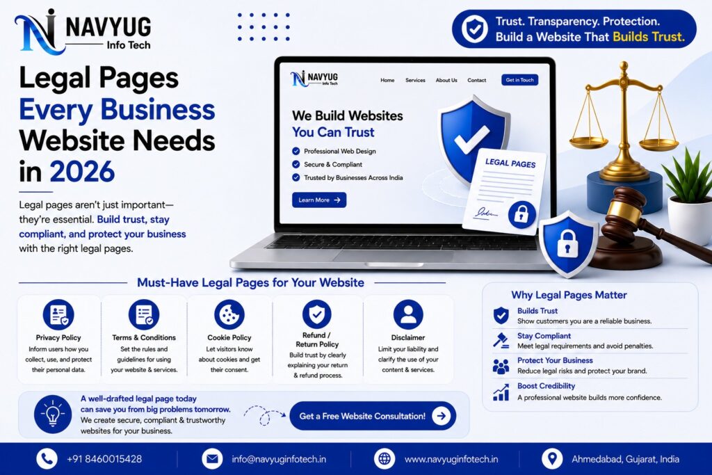 Legal Pages Every Business Website Needs in 2026 – Navyug InfoTech