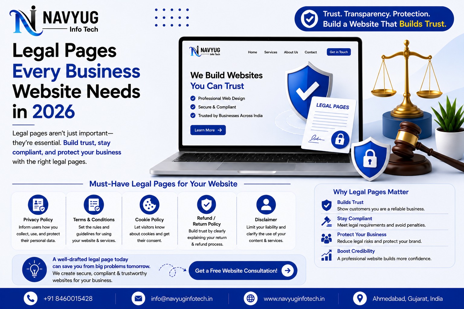 Legal pages every business website needs – Navyug InfoTech