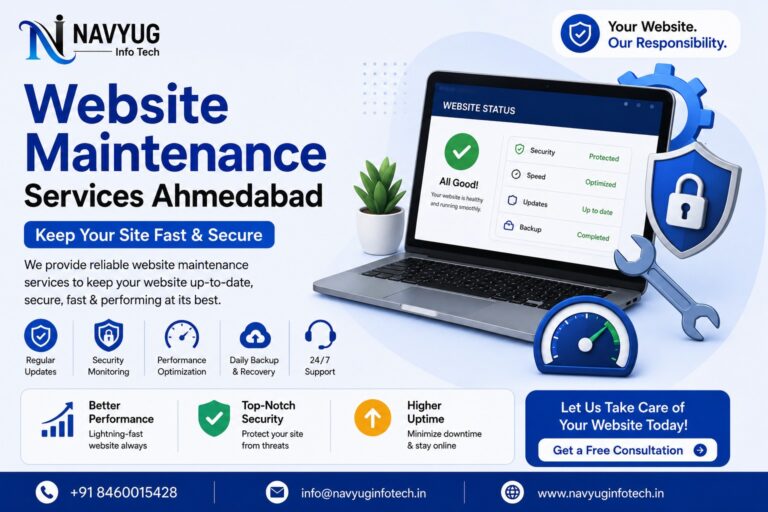 Website Maintenance Services Ahmedabad | Keep Your Site Fast & Secure – Navyug InfoTech
