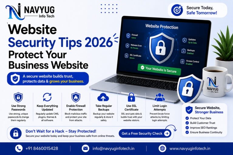 Website Security Tips 2026 | Protect Your Business Website – Navyug InfoTech