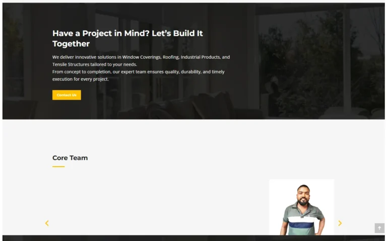 Geet Prakash Enterprises website project enquiry call-to-action banner
