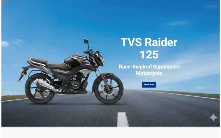 Manan TVS website TVS Raider 125 model showcase section
